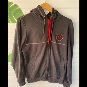 Cookies Rainbow Stitching Zipper Hoodie Sweatshirt